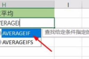 Excel按条件求平均值AVERAGEIF.