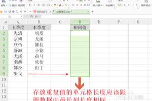 Excel筛选罗列出多列中相同值共同值重复值.