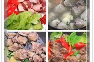 芥菜胆煲鸭腿家常做法.