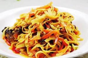 农家乐美食推荐-鱼香千张丝.