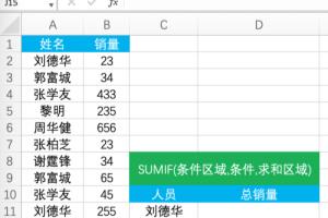 Excel中如何使用SUMIF函数进行汇总.