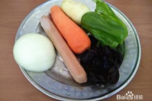 牛肉肠时蔬炒饭的做法.