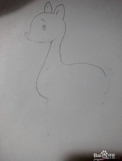 一只小鹿的简笔画