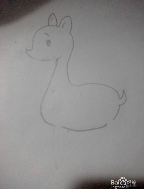 一只小鹿的简笔画