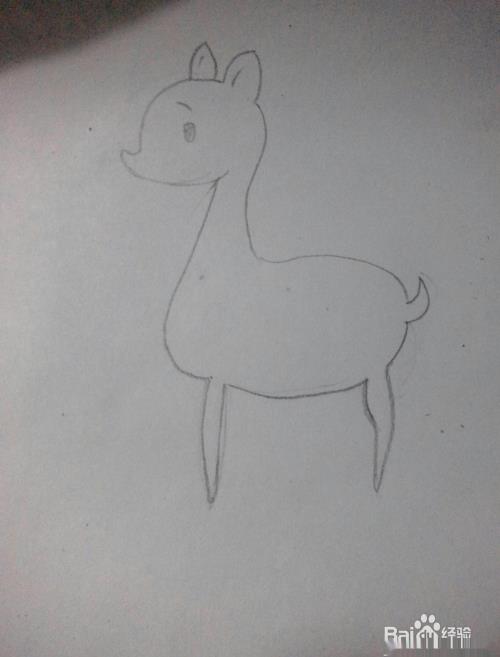 一只小鹿的简笔画