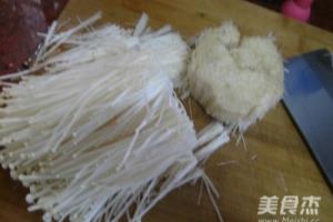 香菜拌金针菇.