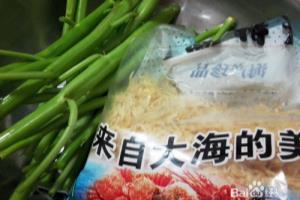 家常菜&海米空心菜梗的做法.