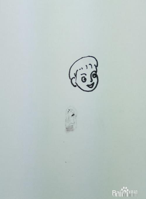 怎样画简笔画“坐在单杠上的小男孩”?