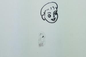 怎样画简笔画“坐在单杠上的小男孩”？.