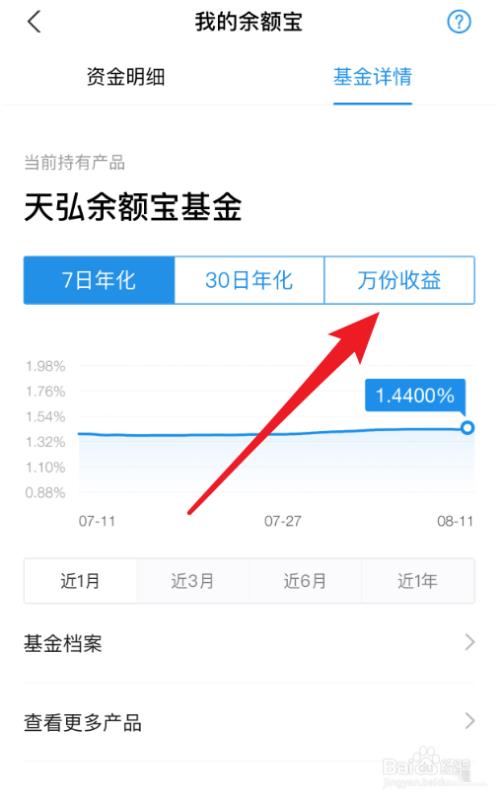 余额宝上怎么查看万份收益情况
