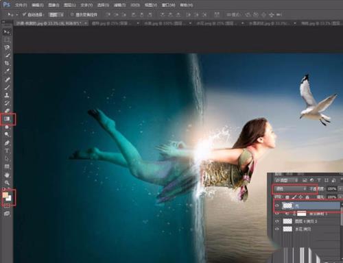 如何用Photoshop合成少女穿越沙漠照片