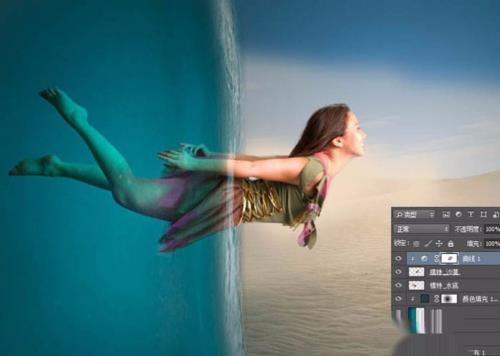 如何用Photoshop合成少女穿越沙漠照片
