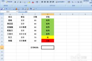 EXCEL中如何设置当前打印时间.