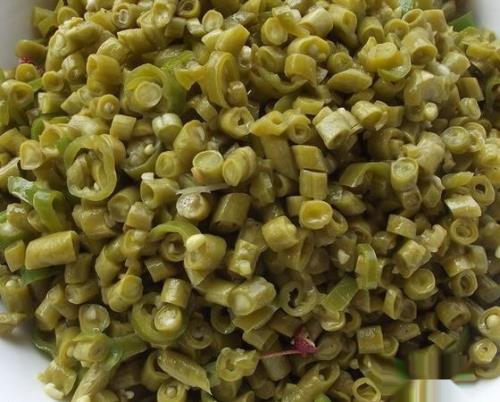 泡豇豆炒蕹菜杆