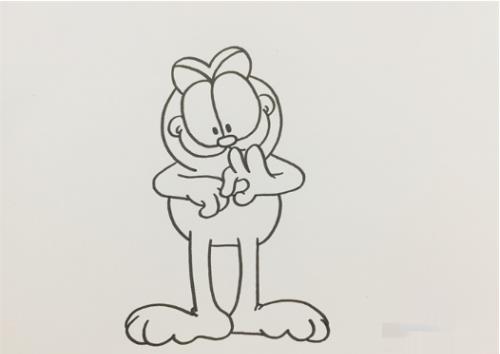 加菲猫怎么画