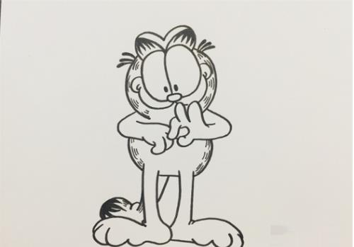 加菲猫怎么画