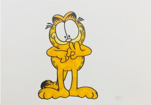 加菲猫怎么画