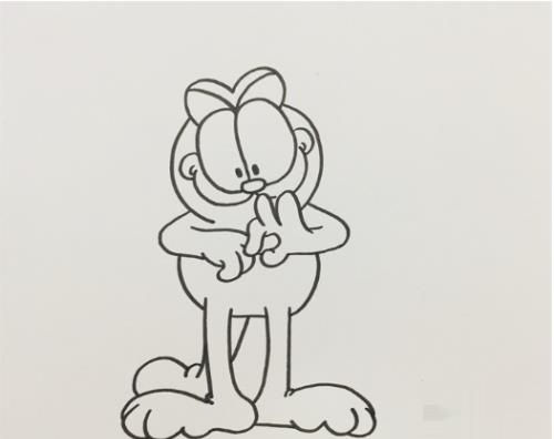 加菲猫怎么画