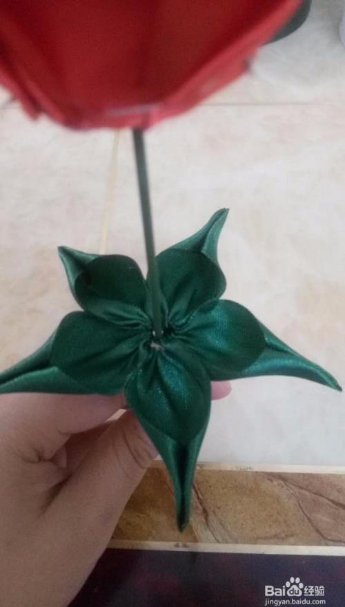 丝带玫瑰花做法图解