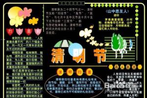 清明节板报怎么设计.