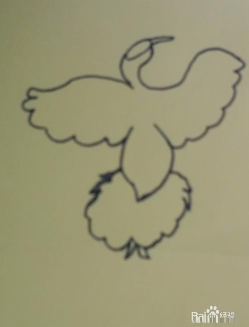 飞舞的丹顶鹤幼儿绘画画法