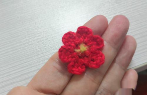 毛线花朵钩织教程