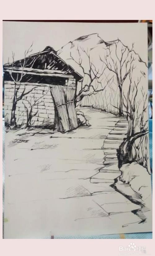 如何画好风景写生之太行山风景速写