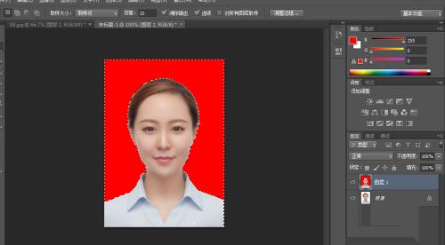 如何给证件照添加背景色
