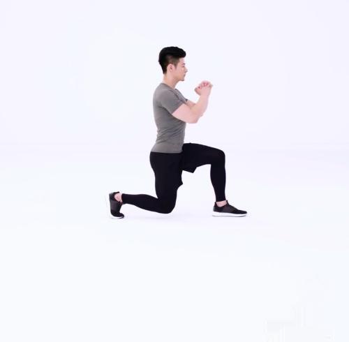 后撤交替箭步蹲_弹跳稳定性训练