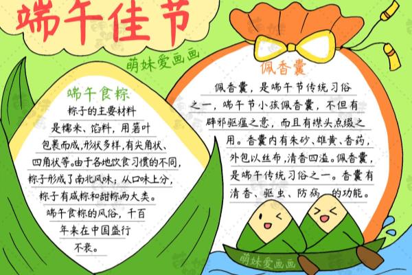 端午节小报怎么画.