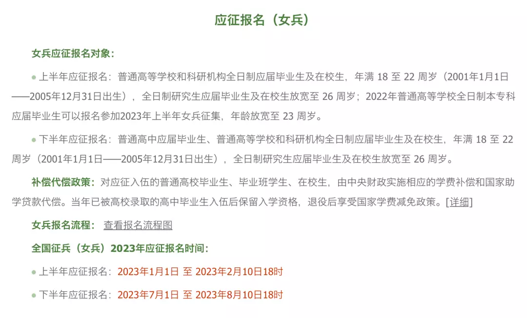 女生当兵的条件和要求2023(4)