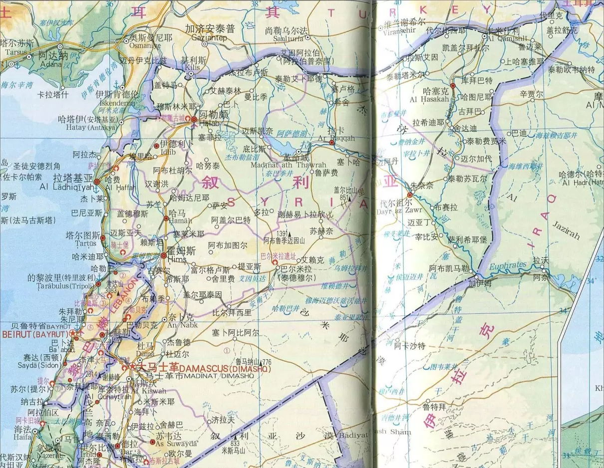 叙利亚的地理位置图(2)