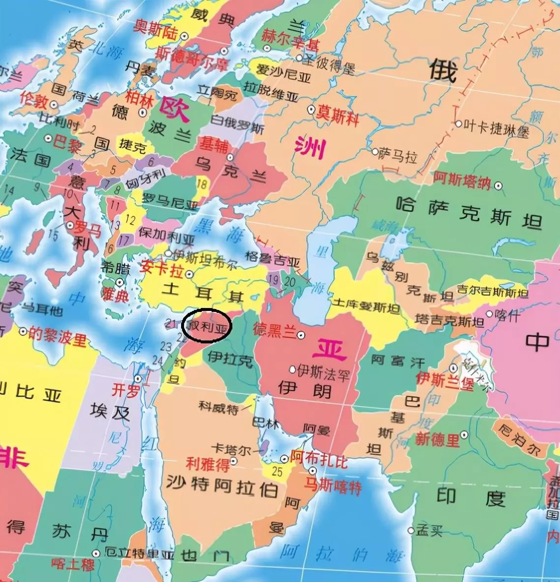 叙利亚的地理位置图(6)