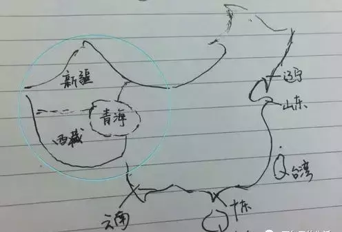 怎样画中国地图最简单 方法(5)