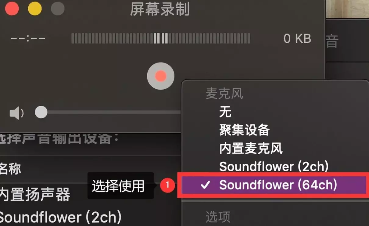 quicktime录屏怎么录到内部声音(3)