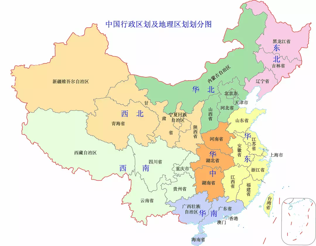 中国地区简称和行政中心地图(1)