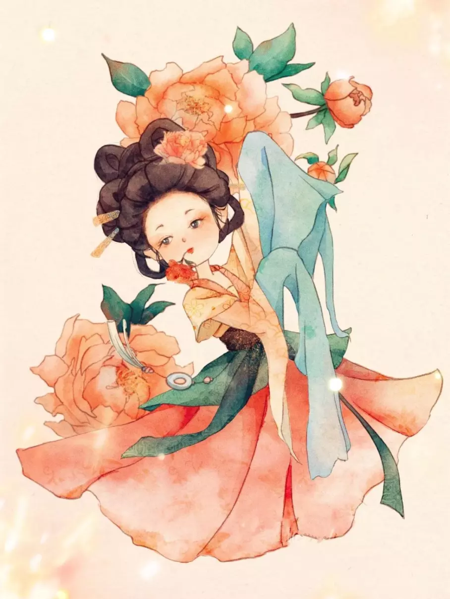 形容牡丹的诗句华等快锦满庭香,下句是啥(2)