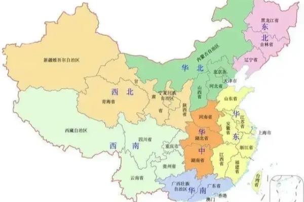 我国六大区域包括哪些省份.