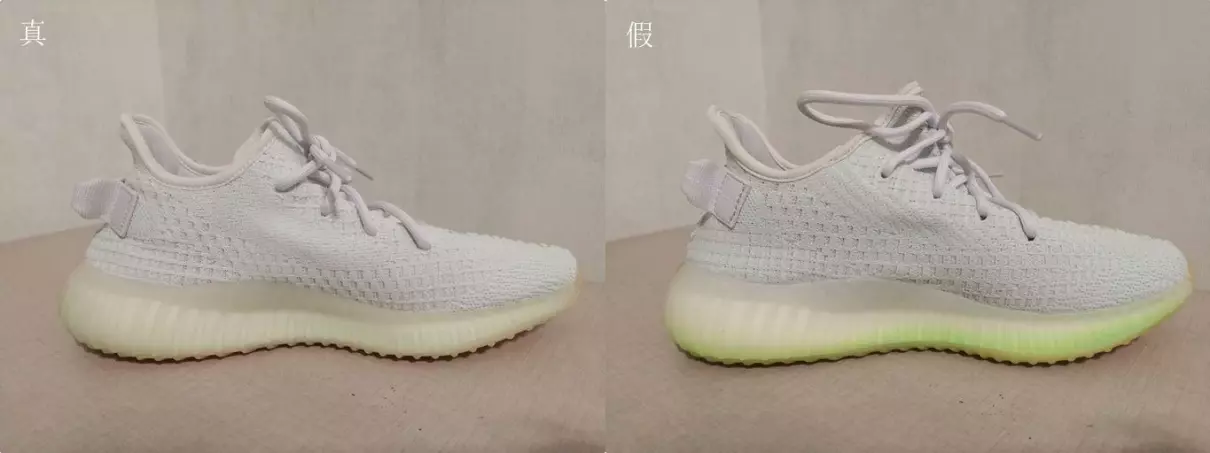 椰子350莆田鞋和正品的区别(4)