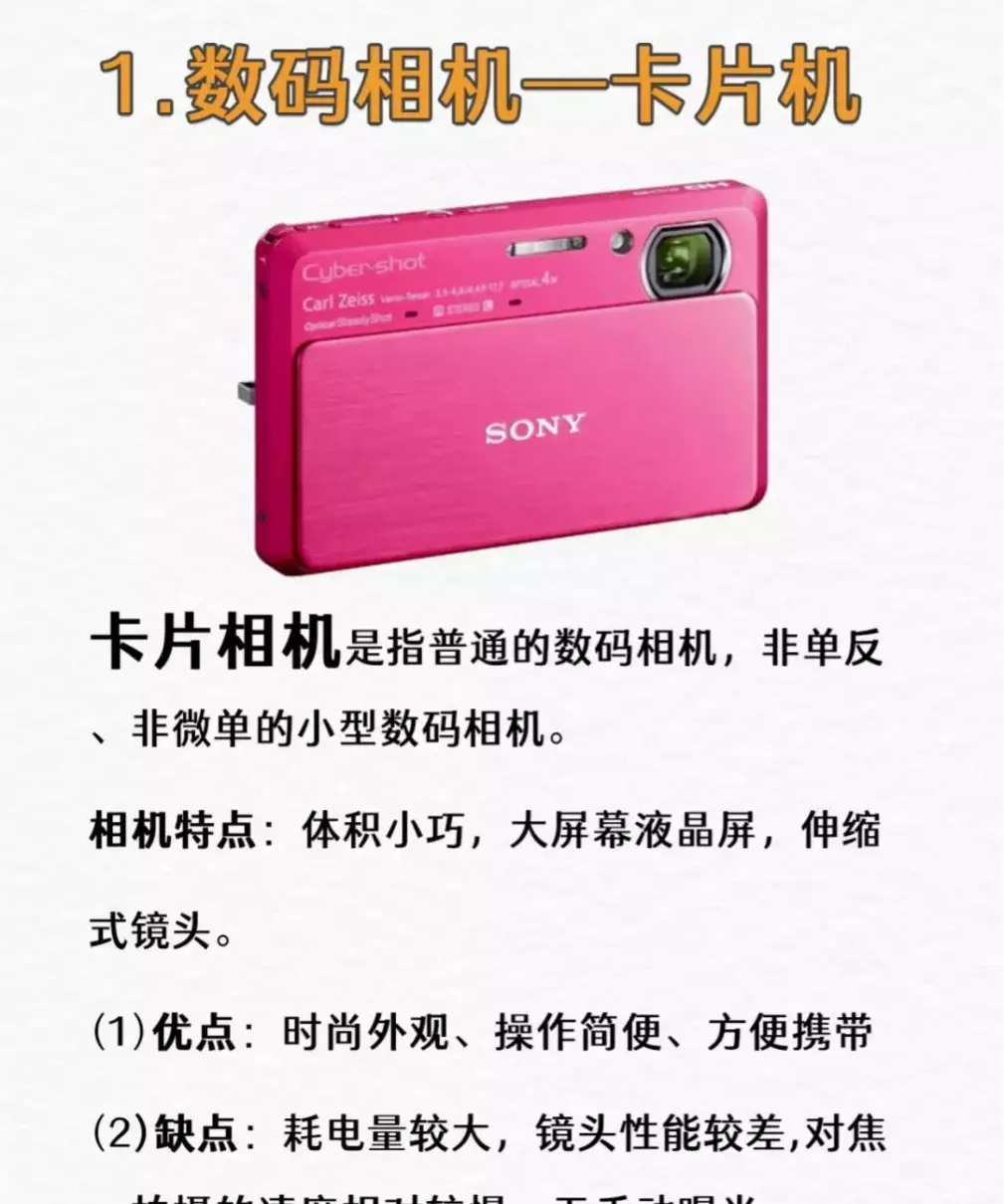相机的种类有哪些,各有什么特点(2)