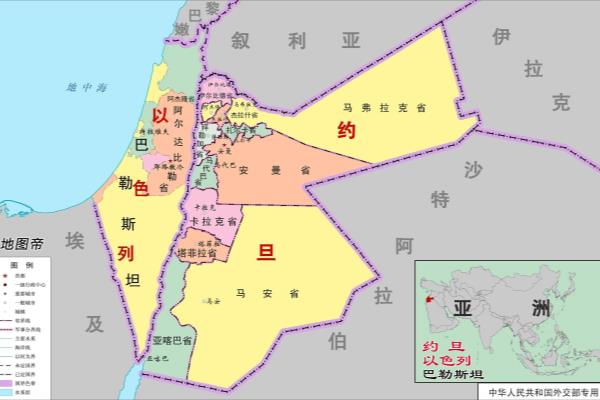 世界地图以色列在什么位置.