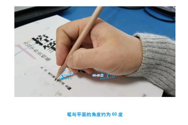 抓笔的正确姿势图角度.