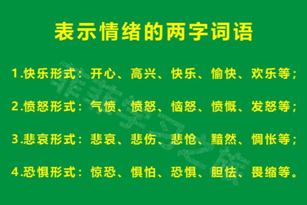 描述情绪的词语有哪些.