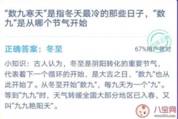 冬九九是从哪一天开始的.