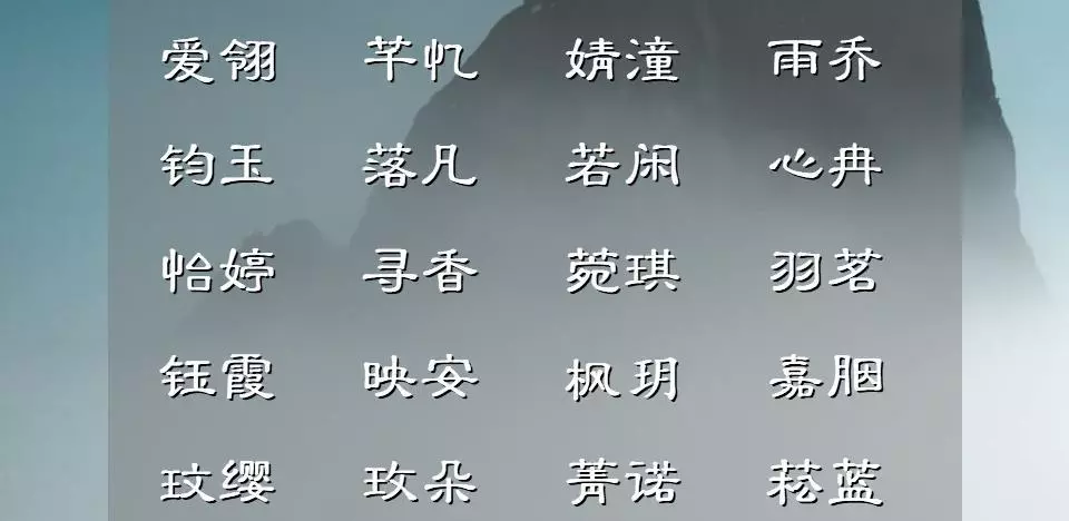 女儿出生取名字大全(3)