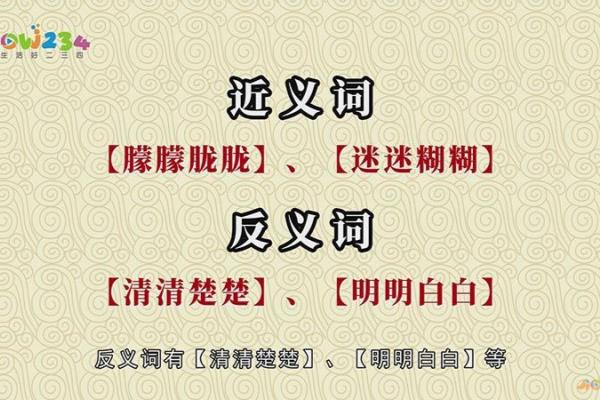 模模糊糊的意思是什么 标准答案.