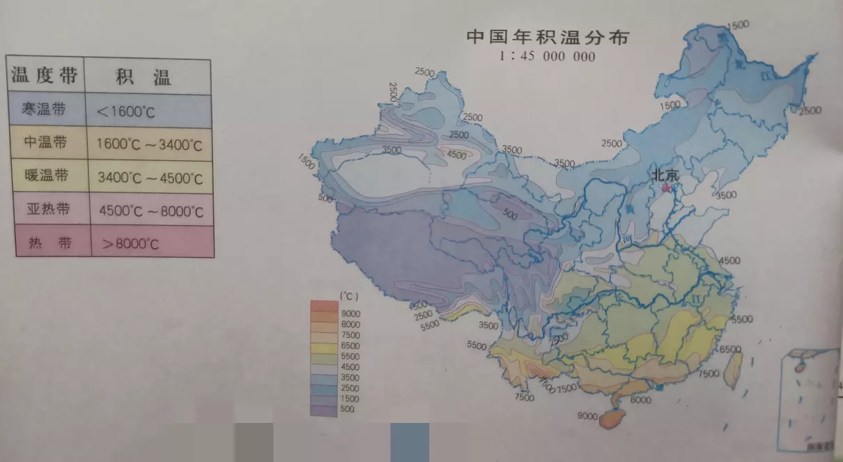 中国温度带划分依据及范围(2)