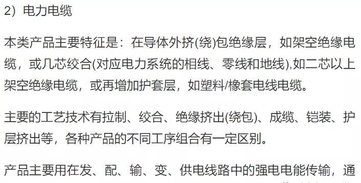 电缆规格型号一览表大全(23)