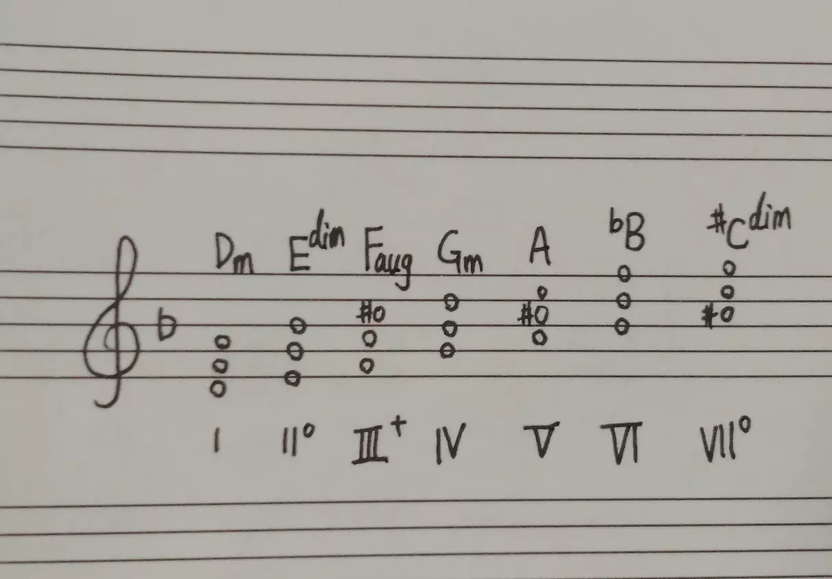 d和声小调音阶升哪几个音(7)