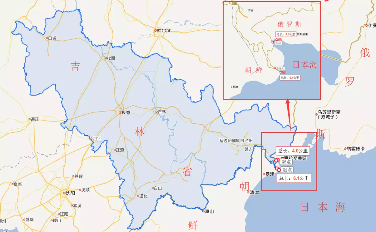 珲春在地图上的位置(3)